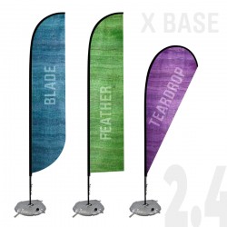 Wind Flag 2.4M with X Base
